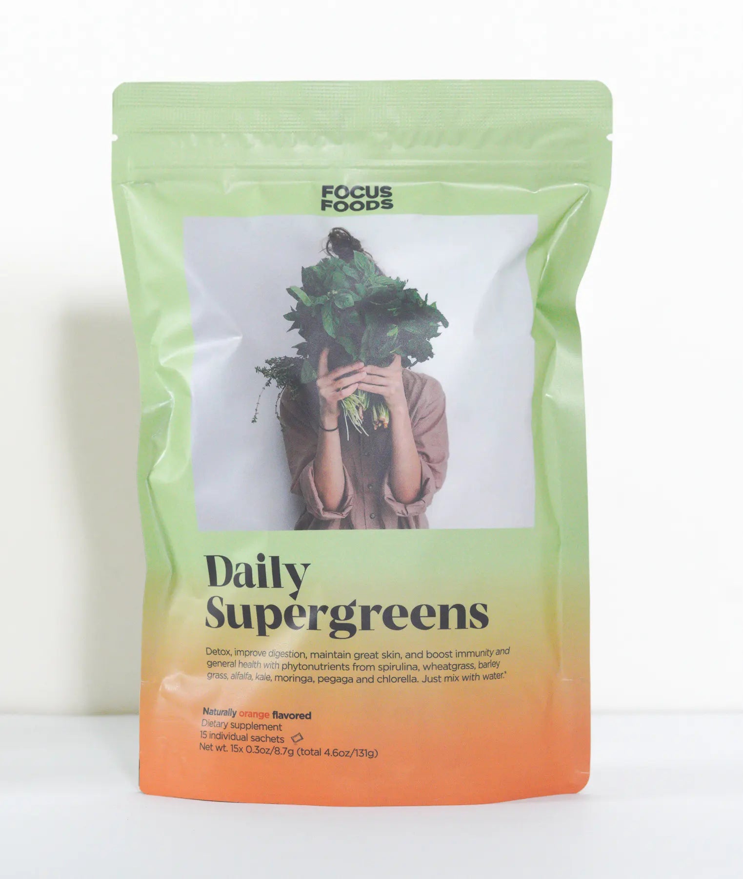 FOCUS FOODS Daily Supergreens Orange 15's