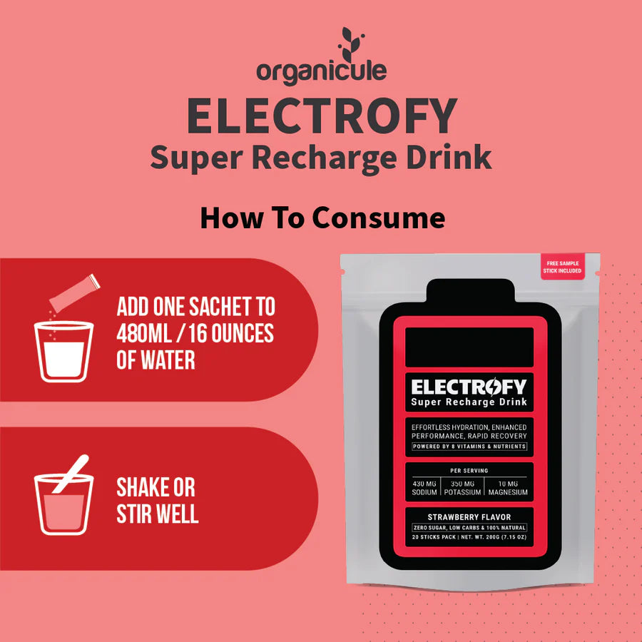Electrofy Super Recharge Drink Strawberry (1 Sachet)